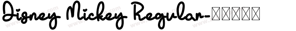 Disney Mickey Regular字体转换